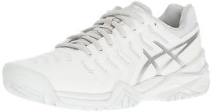 ASICS Women's Gel-Resolution 7 Tennis Shoe White/Silver 11 B(M) US