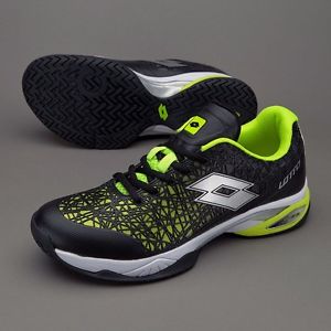 lotto viper ultra iii mens tennis showes -- size 11 - Black Yellow -  New In Box