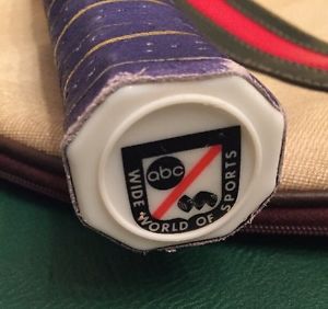 Vintage Crown  Love Set ABC Wide World of Sports Wooden Tennis Racquet, 1970s