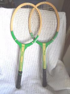 Vintage Wilson SV-2000 Tennis Rackets Green & Gold Strata-Bow