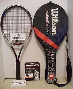 Wilson Pro Staff 5.7 EB Stretch MP 100 Tennis Racquet 4 3/8-NEW STRINGS/GRIP