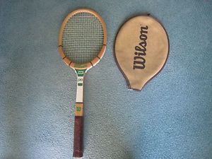 VINTAGE WILSON WOODEN TENNIS RACQUET; Model JIMMY CONNORS PRO;