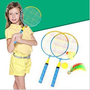 VIPASNAM-1Pair Kids Children Badminton Racket Outdoor Sports Equipment With S...