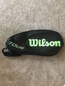 New Without Tags Wilson Tour Tennis Bag Molded Black Lime Green