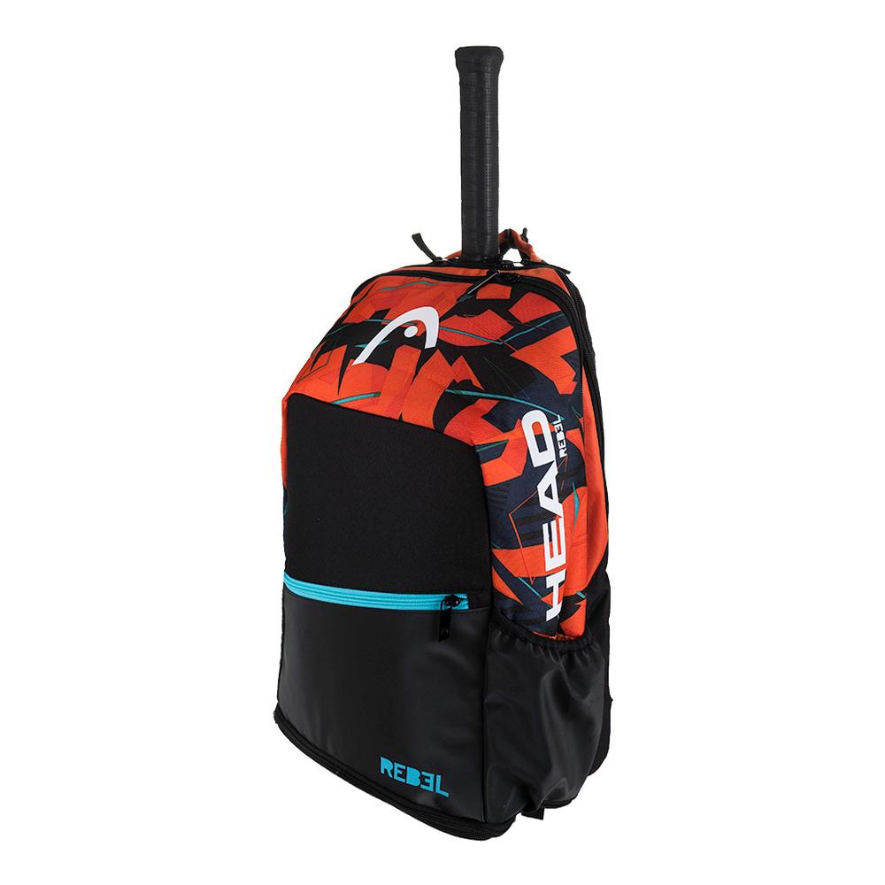 Radical Tennis Backpack Black and Orange