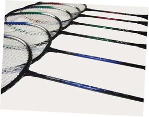 tempered steel badminton racquets and carrying bag - set of 3 pairs - assorted
