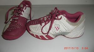 K-Swiss  Kids  sz 3, Tennis Shoes white/Brandy Flow Cool System