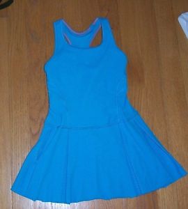 Ivivva by Lululemon Turquoise Tennis Dress with Built In Shorts Girls Size 6, EC