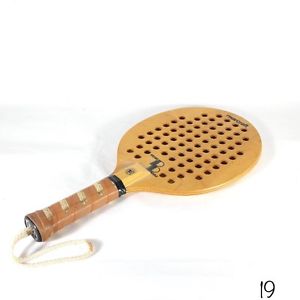 Marcraft Pitcher Paddle Vintage Wood Platform Tennis Racquet Cherokee Grip