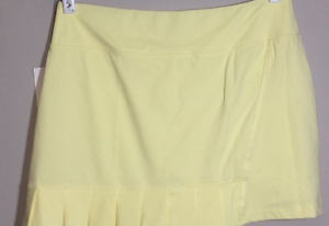 LIJA Women SMALL Lt-to-Med Yellow Skort Skirt Tennis Golf Athletic NWT $85 New S