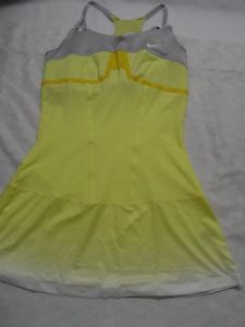 NIKE Ladies Premier Maria Tennis Dress Yellow Gray size L-$130