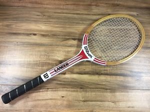Vintage Wilson Wood Tennis Racket Lancer Excellent Condition Very Sharp!