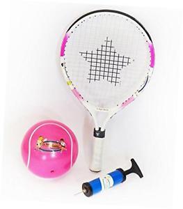 pink racquet 17 inches + pink tennis ball (ages 2-3-4) new