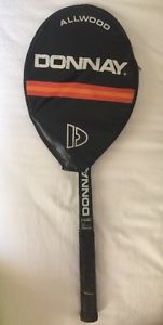 Vintage DONNAY ALLWOOD BJORN BORG Wood Tennis Racquet Light 4 W/ Cover 4.5