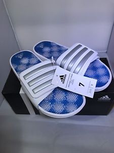 Adidas slides Adissage 2.0 Stripes W white/blue Size US 7