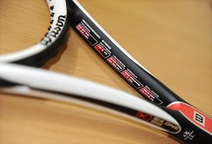 WILSON Black White Red K Factor Karbon Black Six.One Tour Tennis Racquet