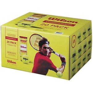 Wilson Tennis Balls Bulk Pack Carton 20 Cans Championship Yellow Extra Duty New