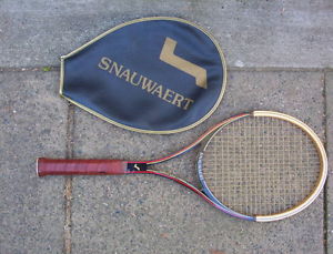 Vintage SNAUWAERT Graphite Wood La Grande Tennis Racquet Racquet 4 1/2 w/Cover