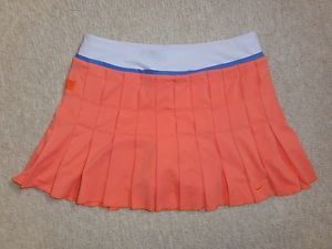 NIKE Tennis  FIT DRY Pleated Athletic Skirt Skort  337585  orange Size Small