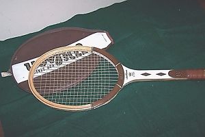 NEW - WILSON "Vintage" JACK KRAMER PRO STAFF, WOODEN RACQUET w /COVER, 4.5" Grip