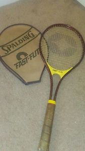 Vintage Spalding Fast Flight Tennis Racquet 4 3/8 Leather Grip