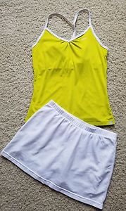 Lot of 2 Women's Nike Dri-Fit Tennis Running Skirt/Skort/Shorts & Shirt SZ M-L