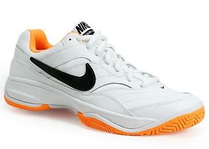 NEW Nike Court Lite White Citrus Orange Tennis Shoes 845021-101 Size 9 FEDERER