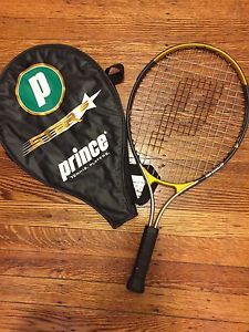 Prince Gold Tennis Racquet Star 6 Titanium Alloy Black Oversized Head Bag Strap