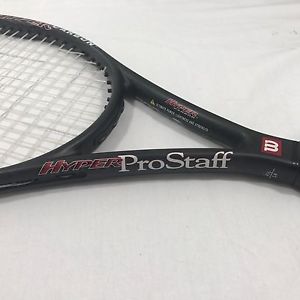 Wilson Hyper Carbon Pro Staff 5.0 Tennis Racket 4.5 L4 With Case Black Red