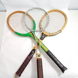 lot of vintage Wilson tennis racquets