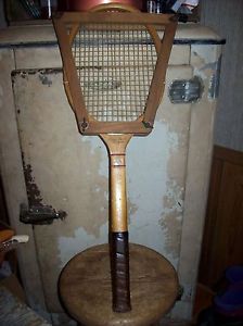 Harry Lee & Co."Personal Model" Solid Wood Tennis Racquet with Wood Press