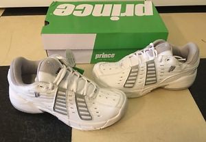 NEW IN BOX * Women's Prince T20 White & Grey Tennis Shoes Size 8 *