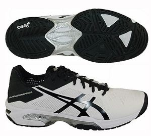 NEW Asics Gel Solution Speed 3 men White/Black/Silver E600N  0190 Sz 12