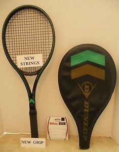 Dunlop Max 200G 85 Mid Graphite Tennis Racquet 4 1/2-NEW STRINGS/GRIP-McEnroe