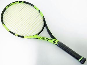NEW BABOLAT PURE AERO 2:4 1/4 GRIP 2 STRUNG