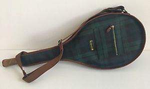 Polo Ralph Lauren Tennis Racket Bag Black Watch Plaid Orig. $165 NWT Vintage 90s