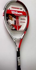 Wilson Mens Federer 110 Racket, Red/Black, 41/4" Brand New