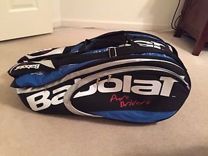 Babolat pure drive bag (blue, holds 12 racquets, slightly used)