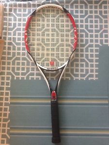 Wilson K Factor Tennis Racquet Six One Team 4 1/4" w/ case midsize 95 image 1