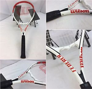 Wilson Federer Tennis Racket 4 3/8 L3 White New YGI