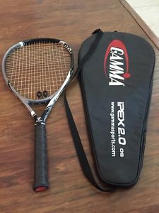Gamma ipex 2.0 OS Oversize Nanotechnology Tennis  Racquet Racket  W/Cover 4 1/2"