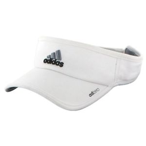 adidas Men's Adizero Visor, White/Black/Sharp Grey, One Size Fits All