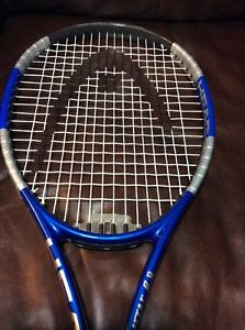 Head Liquidmetal 4 Tennis Racquet Mid Plus Blue, Silver and Carbon