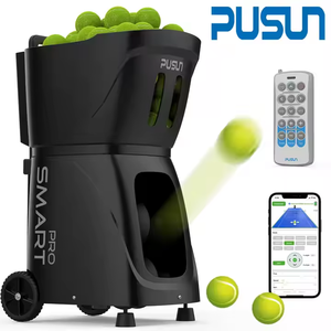 Professional Tennis Ball Machine Coach Pusun Automatic App Control Tennis Ball Launch Training Equipment Shooting Machine - Buy  Product on Alibaba.com image 1