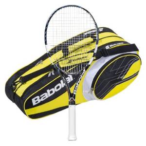 Babolat 2014 Pure Drive Lite GT Strung Tennis Racquet with 6 Racquet Bag (Yellow, 4-1/4)