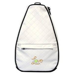40 Love Courture White Quilt Elizabeth Tennis Backpack