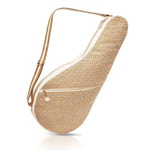 Eric Javits Designer Squishee Ace Tennis Racket Cover (Natural/White Mix)