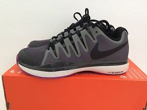 Nike Women's Tennis Zoom Vapor 9.5 Tour Size 8.5 Black Purple 631475-001 Federer
