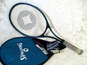 Vintage SPALDING AERO SMASHER Graphite Tennis Racket w Original Cover NEW