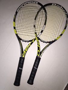 Babolat AeroPro Drive Tennis Racquet Grip 4 5/8 Strung RPM Pro Gamma Hybrid